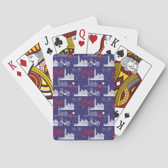 London-Sehenswürdigkeit-Muster Spielkarten (Rückseite)