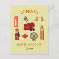 London Sehenswürdigkeiten Travel-Themed Print