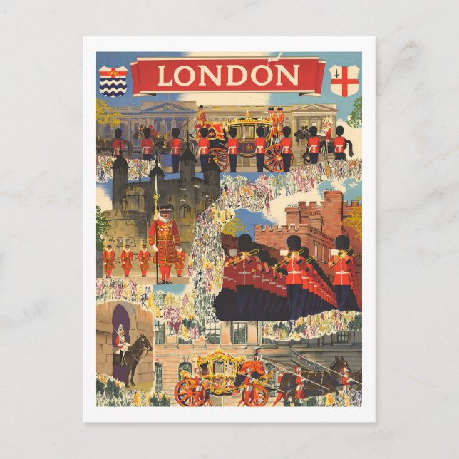 London Sightseeing - Vereinigtes Königreich Postkarte (Vorderseite)