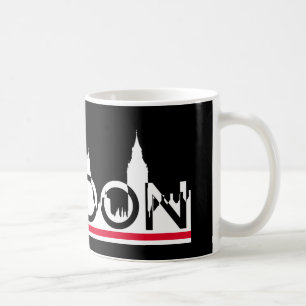 London-Silhouette und englische Flagge Kaffeetasse