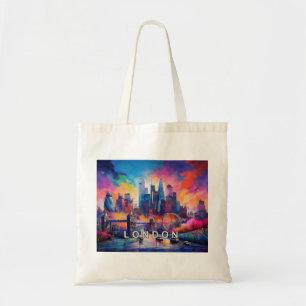 London Skyline Abstrakt Art Tragetasche