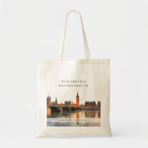 London Skyline Aquarell Junggesellinnenabschied Tragetasche