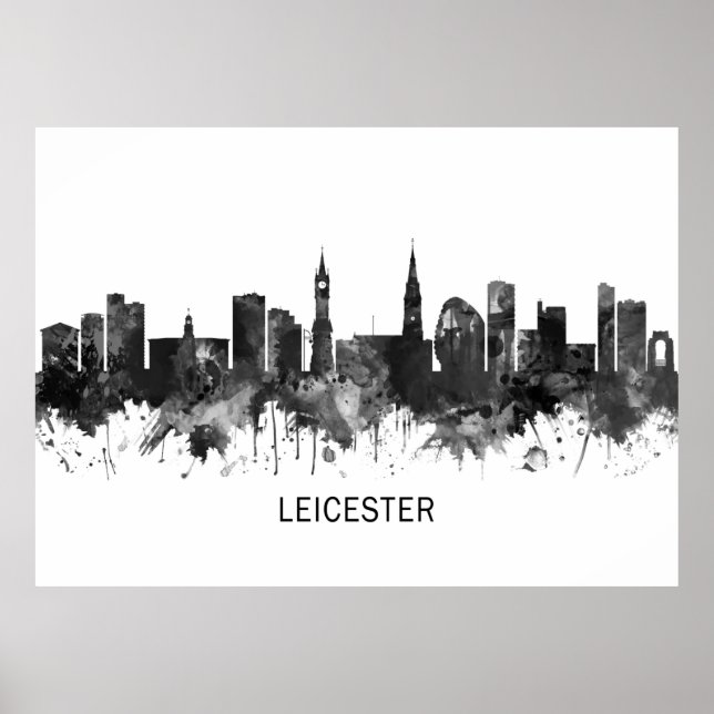 London Skyline BW Poster (Vorne)