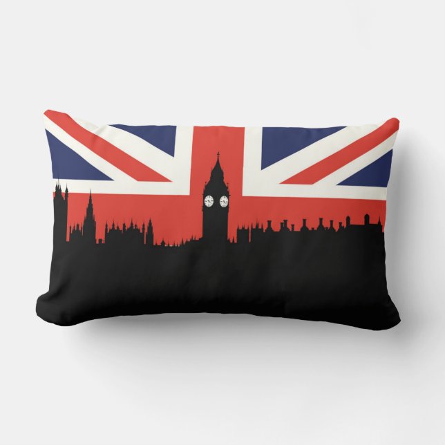 London-Skyline | die britische Flagge Lendenkissen (Vorderseite)