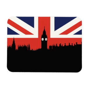 London Skyline   Die britische Flagge Magnet