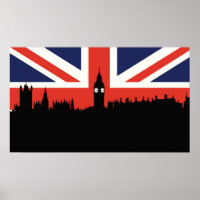 London Skyline | Die britische Flagge