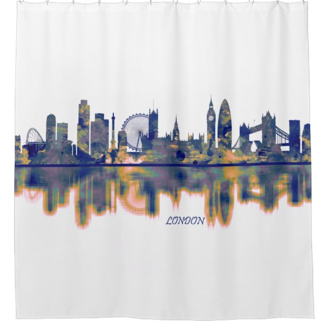 London Skyline Duschvorhang (Vorderseite)