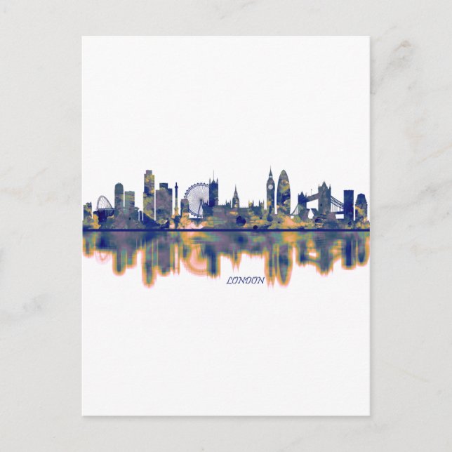 London Skyline Einladungspostkarte (Vorderseite)