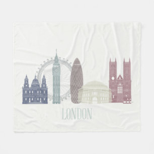 London Skyline Fleecedecke