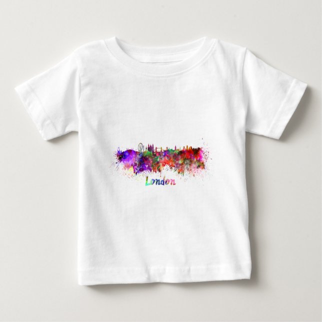 London skyline im Watercolor Baby T-shirt (Vorderseite)