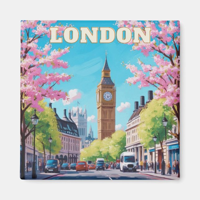 London Skyline Kühlschrankmagnet - Iconic UK Souve (Vorne)
