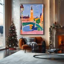 London Skyline mit Iconic Architecture in Fauvist