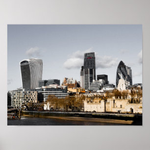 London Skyline Panorama-Geschenk Poster
