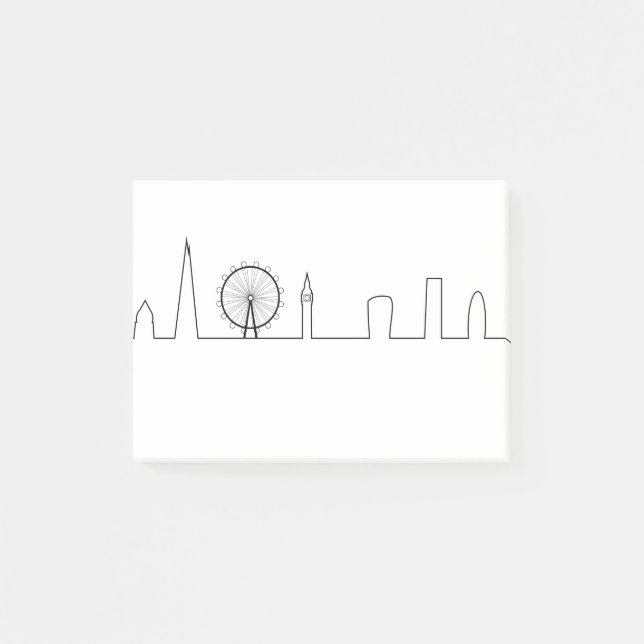 London Skyline Post-it Klebezettel (Vorderseite)