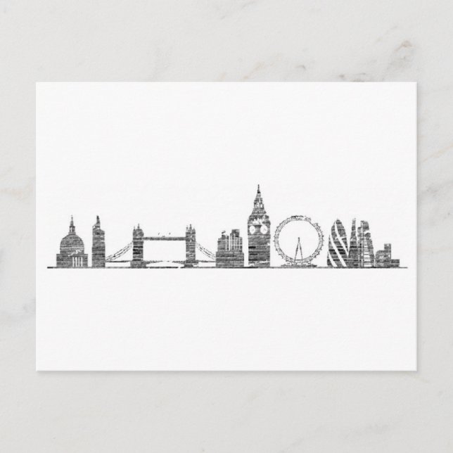 London Skyline Postcard Postkarte (Vorderseite)