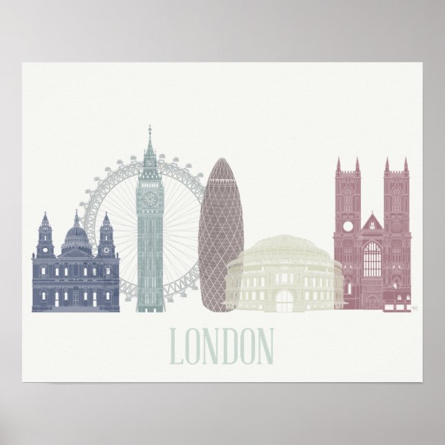 London Skyline Poster (Vorne)
