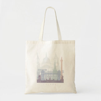 LONDON SKYLINE POSTER PASTEL TRAGETASCHE