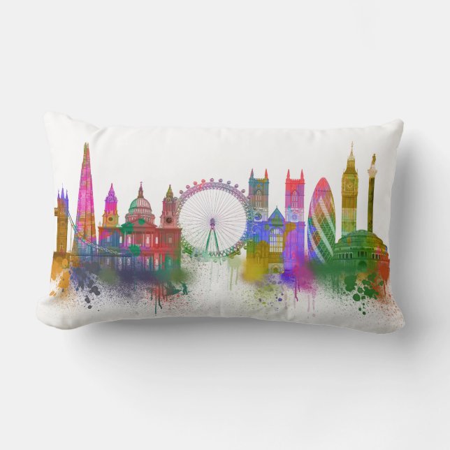 London Skyline - Rainbow Lendenkissen (Vorderseite)