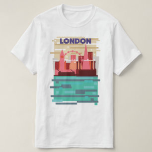 London Skyline Reiseplakat. T-Shirt