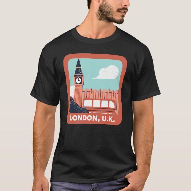 London Skyline Retro City Pride T-Shirt (Vorderseite)