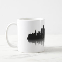 London Skyline Silhouette – Modern Black & White Kaffeetasse