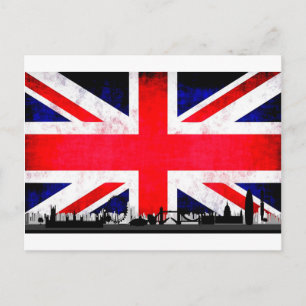 London Skyline Silhouette Postkarte