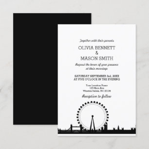 London-Skyline-Stadtbild-Hochzeits-Einladung Einladung