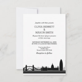 London-Skyline-Stadtbild-Hochzeits-Einladung Einladung