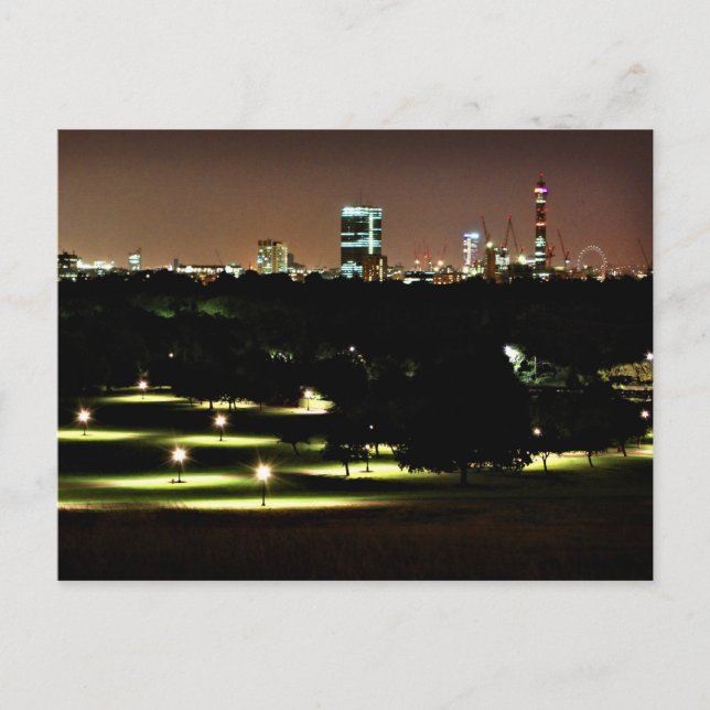 London Skyline von Primrose Hill Postkarte (Vorderseite)