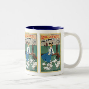 London & Southwestern ~ Weymouth Zweifarbige Tasse