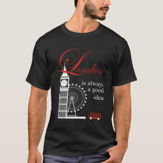 London Souvenirs Geschenke Männer Big Ben Red Bus  T-Shirt