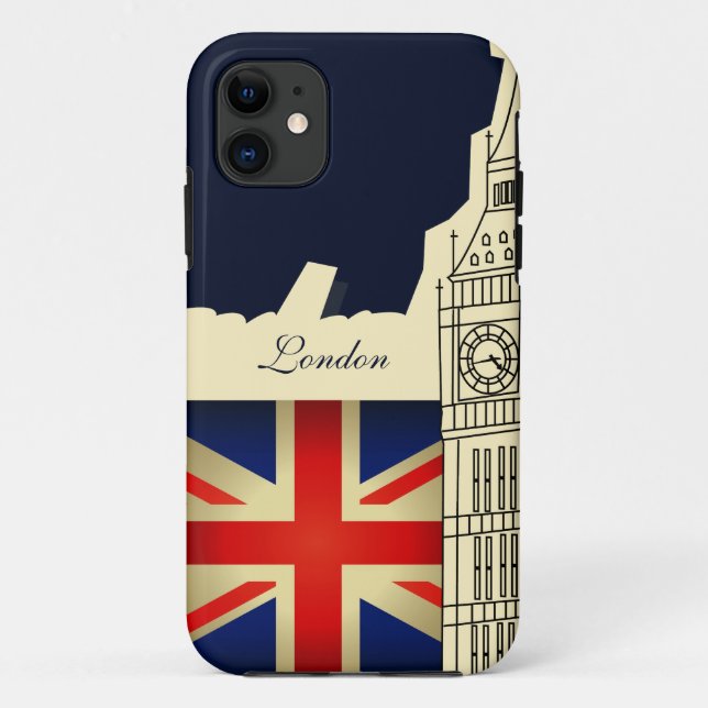 London-Stadt-Big- BenGewerkschafts-Jack-Flagge Case-Mate iPhone Hülle (Rückseite)