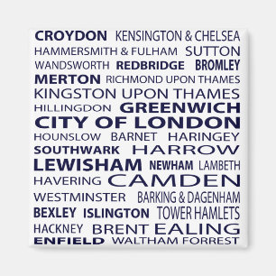 London-Stadt-Magnet (weiß) Magnet
