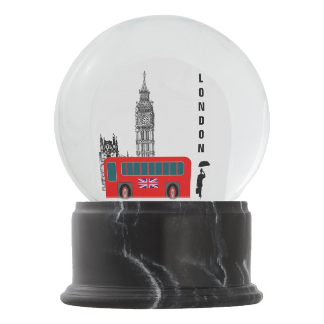 London-Stadt Schneekugel (Vorderseite)
