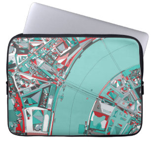 London-Stadt-Struktur-Karte Laptopschutzhülle