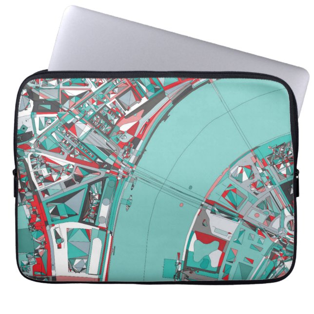 London-Stadt-Struktur-Karte Laptopschutzhülle (Vorderseite)