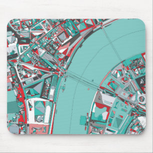 London-Stadt-Struktur-Karte Mousepad