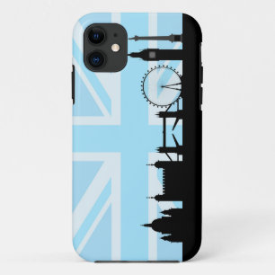 London-Standorte auf blauem iPhone 11 Hülle