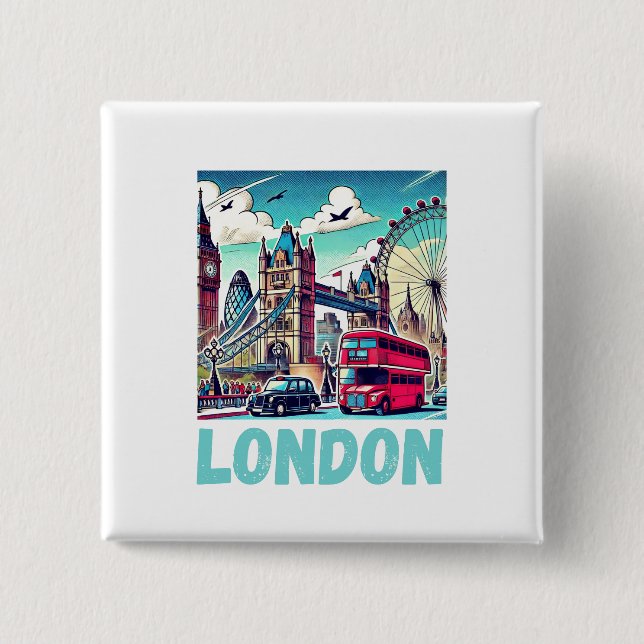 London-Sticker Button (Vorderseite)