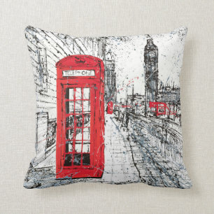 London-Straße, Wurfs-Kissen 16" x 16" Kissen