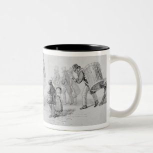 London-Straßen-Band, 1839 Zweifarbige Tasse