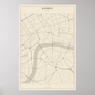 London-Straßenkarte Poster