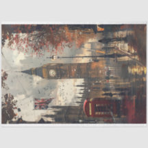 London Street Phone Booth Decoupage