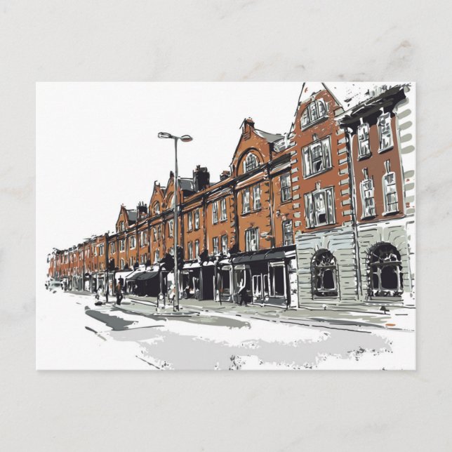 London Street Scene Postkarte (Vorderseite)