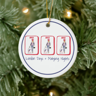 London-Tage & Mahjong-Nächte Personalisiertes Gesc Keramik Ornament