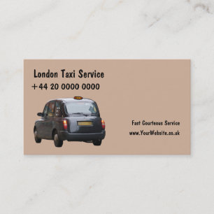 London-Taxi-Geschäftskarten Visitenkarte