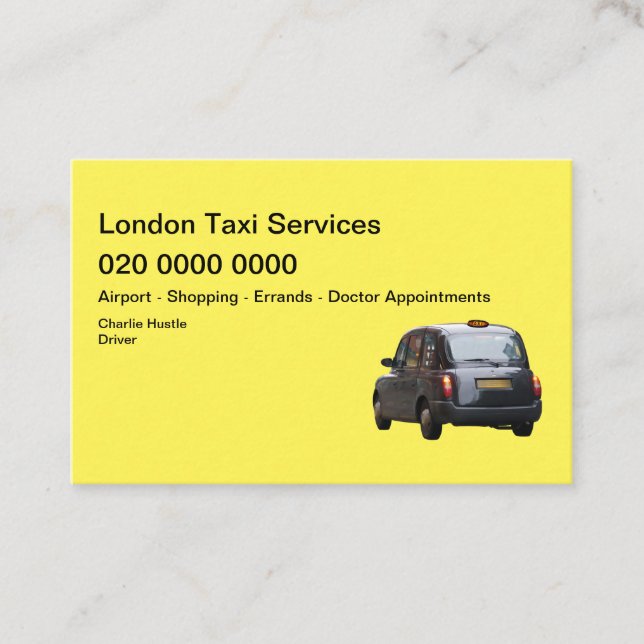 London-Taxi-Service Visitenkarte (Vorderseite)