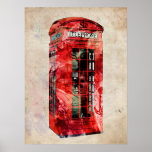 London-Telefon-Kasten Poster