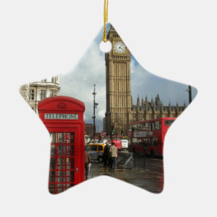 London-Telefonkasten u. Big Ben (St.K) Keramik Ornament