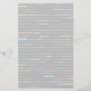 London Text Design I Stationierung Briefpapier